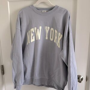 John Galt Sweatshirt. Light blue New York design. (Brandy Melville)